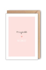 Kartka minimalistyczna z napisem Przyjaciółki na zawsze!