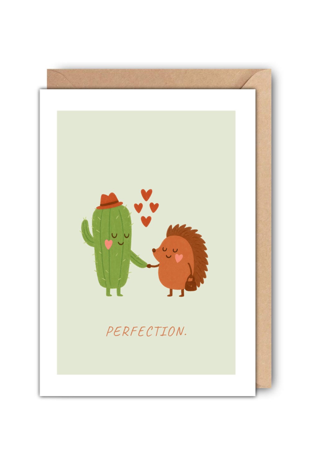 Kartka walentynkowa Perfection z jeżem i kaktusem