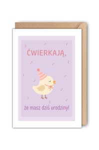 Kartka urodzinowa Ptaszki ćwierkają, że masz dziś urodziny!