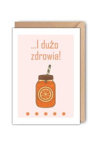 Kartka urodzinowa I dużo zdrowia! z pomarańczami